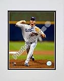 Derek Lowe 2007 Pitching Action Double Matted 8 x 10 Photograph (Unframed)