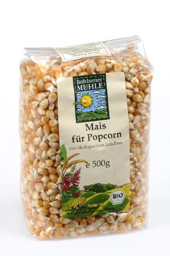 Bohlsener Mühle Mais für Popcorn, 5er Pack (5 x 500 g Packung) - Bio