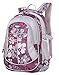 JiaYou Girl Flower Printed Primary Junior High University School Bag Bookbag Backpack(1# Purple,24 L)