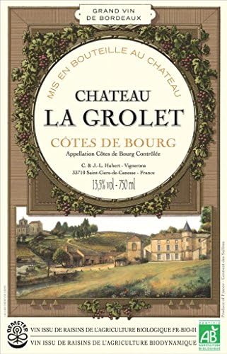 2010 Chateau La Grolet Cotes de Bourg AOC 750 mL