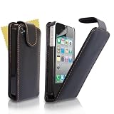 Yousave Accessories Designer Case For The iPhone 4S 4 Siri Leather Flip Cover With Screen Protector
