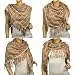 Polyester Fashion String Box Pattern Tassels Ends Square Scarf Shawl - Various Colors