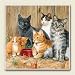 Barn Cats Absorbastone Six Inch Trivet