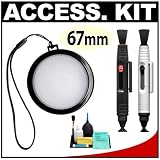 Precision Design 67mm White Balance Lens Cap + 2 LensPens + Cleaning Kit for Digital SLR Cameras