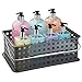 iDesign - 61686 Plastic Storage Organizer Basket with Handle for Bathroom, Health, Cosmetics, Hair Supplies and Beauty Products, 8.69