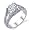 2 Carat Solid Sterling Silver 925 Engagement Ring, Bridal Ring, With Cubic Zirconia Size 5