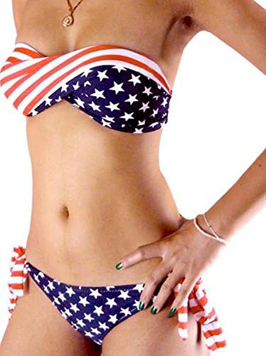 Swimsuit steel Toby Gini new European steel prop swimwear American flag , color , m
