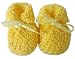 Handmade Newborn Baby Booties - Duck Yellow (100% Knitted By Hand) [Apparel]