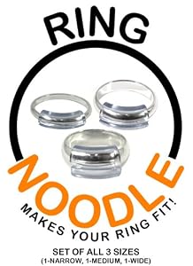 RING NOODLE (SET OF 3 - 1-narrow, 1-medium, 1-wide) - Ring Size Reducer, Ring Guard, Ring Size Adjuster