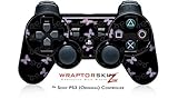 Sony PS3 Controller Skin Pastel Butterflies Purple on Black