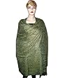 India Jamavar Antique Green Pashmina Shawl