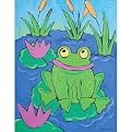 Frog in a Pond Canvas Wall Art - 11x14"