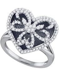 0.57CTW DIAMOND HEART RING