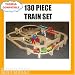 130 Piece Wooden Railway Train Set Compatible with Thomas the Tank Engine & Friends