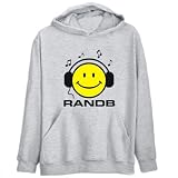 Hoodie Mens Heather Gray ” Randb – Smiley” Music X-Small