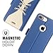 iPhone 8 Plus Case,iPhone 7 Plus Case,WWW [Lace Series] RFID-Resisting PU Leather Wallet Case Flip Phone Case Cover with Card Slots for iPhone 7 Plus/8 plus Navy Blue