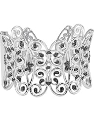 Sterling Silver 3/4 ct tw Diamond Cuff Bracelet