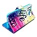 S6 Edge Case, S6 Edge Flip Case, Tradekmk(TM) Brand New Special Slim PU Leather Wallet Stand Protector Case Cover[Colored Drawing Pattern] For Samsung Galaxy S6 Edge [+Stylus+Screen Protector+Cleaning Cloth]-(Series-RE)