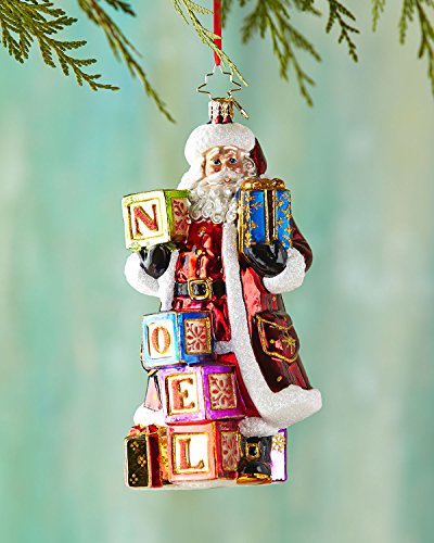 Christopher Radko 2015 Designer's Choice Simply Noel Santa Christmas Ornament
