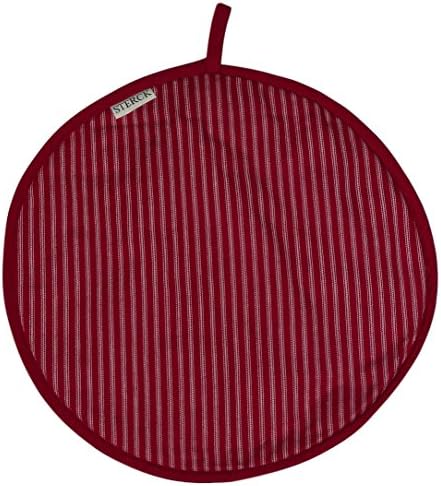 Sterck Cotton Round Striped Cook Aga Pad in Red RNDPADDRRED
