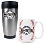 Milwaukee Brewers MLB Stainless Steel Travel Tumbler & Game ball Ceramic Mug Set - Primary Logo by Great American Products