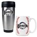 Milwaukee Brewers MLB Stainless Steel Travel Tumbler & Game ball Ceramic Mug Set - Primary Logo
