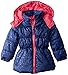 Pink Platinum Girls' Heart Stamp Puffer Jacket