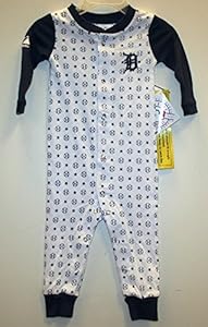 Detroit Tigers MLB Baby Full Snap Pajamas (12 Months)