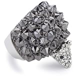 nOir Novelty Silver Plated Porcupine Ring, Siz