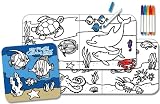 PLUSH COLORING BOOK AQUATIC