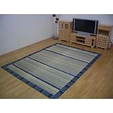 【48%OFF在庫限り】い草ラグカーペット『ボーダー』サイズ:191×191cmカラー:ネイビー(8217070)