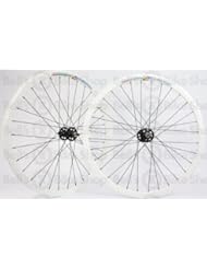 Sports: Wheel Master Weinmann DP18 Wheel Set - 700c, 32H, Fixie, White/Black/Black - Wheel Master