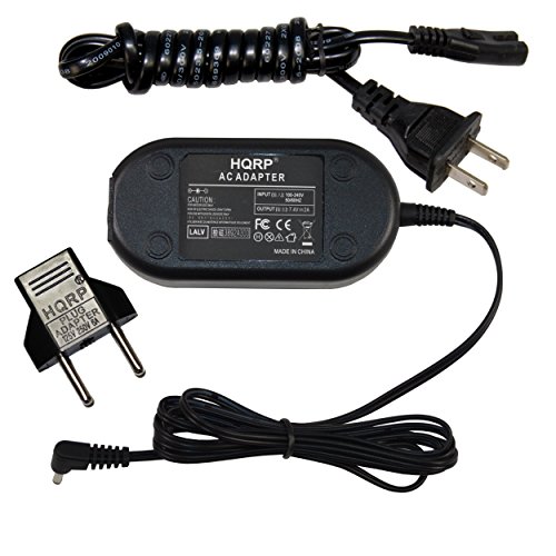 HQRP AC Adapter / Power Supply for Canon PowerShot S5IS / S 5, S3IS / S 3 Digital Camera - Replacement with USA Cord & Euro Plug Adapter