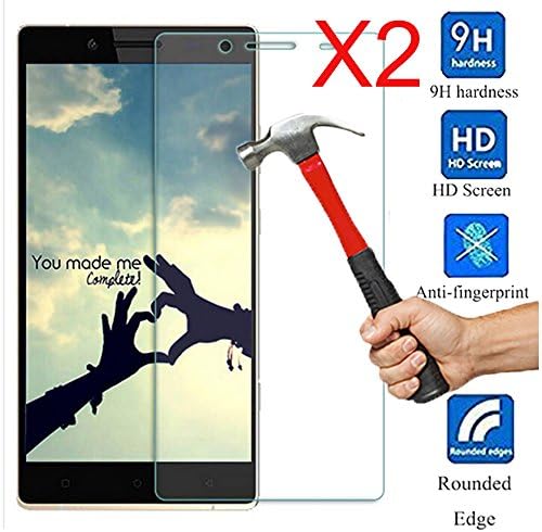 2 Pack Gionee Marathon M5 Screen Protector, Realsc Premium Glass Screen Protector For Gionee Marathon M5, 9H HD Clear Anti-scratch Guard Film Easy Install