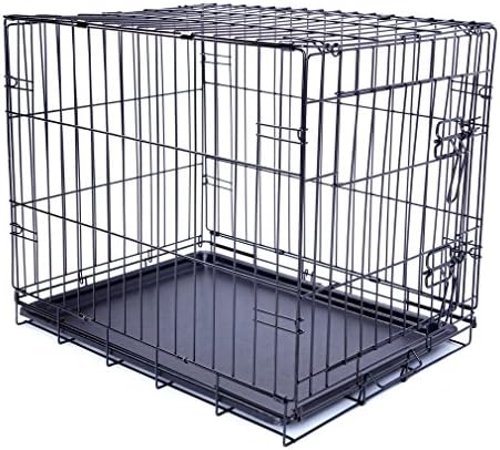 Gardner Pet THE BEST Medium Collapsible Metal Pet Crate with Plastic Tray, 24 by 17.75 by 20 Inches, Black