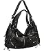 Black Large ''Utilitarian'' Crossbody-to-Shoulder Bag Hobo