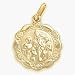 Toys : 14 Karat Inscribed Religious Confirmation Medallion with 16' Chain