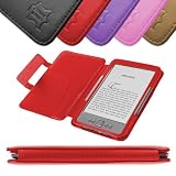 P�riph�riques et composants PC - DURAGADGET Housse Etui Rouge en Cuir V�ritable pour le nouveau Kindle : liseuse sans fil, Wi-Fi int�gr�, �cran 6 pouces (15cm), affichage encre �lectronique E-Ink (derni�re / nouvelle g�n�ration, septembre 2011)�