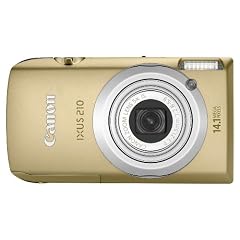 Canon IXUS 210 Digitalkamera (14 Megapixel, 5-fach opt. Zoom, 8.9 cm (3.5 Zoll) Full-Touchscreen, bildstabilisiert) gold