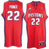 Adidas Detroit Pistons #22 Tayshaun Prince Red Puerto Rico Swingman Basketball Jersey