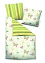 Biberna 022131-426-004 Soft-Seersucker Bettw&auml;sche ca. 155 x 220 + 80 x 80 cm pistaziengr&uuml;n