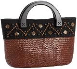 Magid Natural Bead Wood Tote,Rust,one size Review