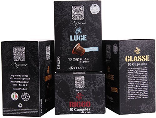 Nespresso Pods (Compatible) - Variety Pack - By Mixpresso (40 Count)