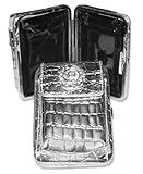 Cell Phone Case And Wallet Purse Silver Croc Pattern Studded Flower Cell Phone Case And Wallet Purse Silver Croc Pattern Studded Flower