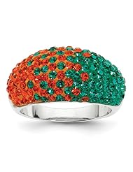 Sterling Silver Swarovski Elements Coral Gables Spirit Ring