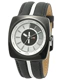 Best sale price for DFactory Men's DFI006WBW White Label White and Gray Dial Black Leather Watch. Free Shipping.