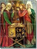 IMAGE OF Dante Rossetti People Shower Tile Mural 24 | 12.75x17 using (12) 4.25x4.25 tiles
