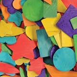 Wooden Colored Craft Shapes (400 pieces)