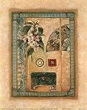 Asian Elements I Beautiful MUSEUM WRAP CANVAS Print with Added BRUSHSTROKES Elizabeth Brownd 8x10
