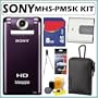 Sony MHSPM5 MHS-PM5 MHSPM5V MHS-PM5V bloggie Mobile 5MP HD Snap Video Camera (Violet) with 4x Digital Zoom + 8GB Deluxe Accessory Kit